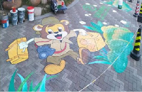 延川夏季画地面彩绘会遇到的问题