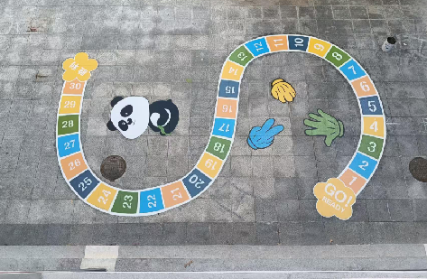 延川地面游戏彩绘