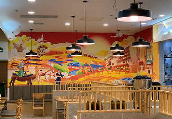 延川商业空间彩绘介绍。