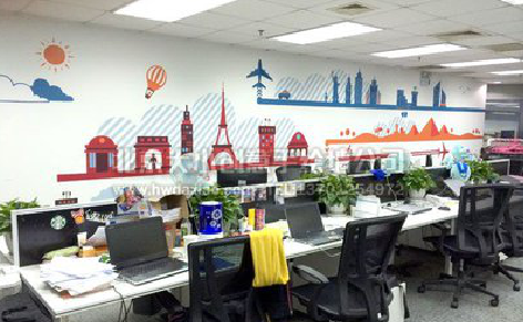 延川教你设计办公室墙绘的方法。