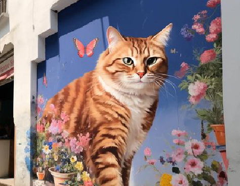 延川自己绘制有个性的手绘墙