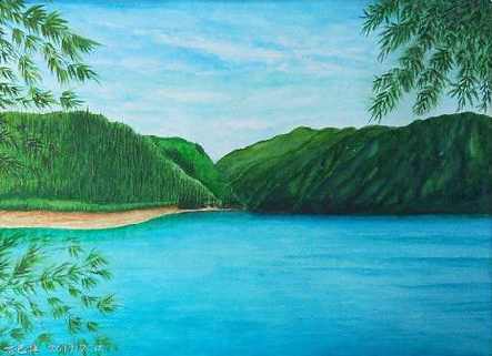 延川在墙绘中，如何绘画绿水青山？