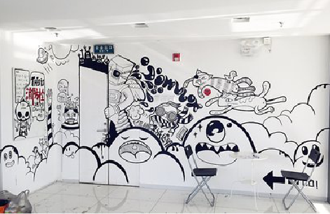 延川手绘墙并非传统涂鸦。